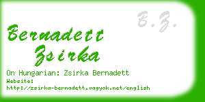 bernadett zsirka business card